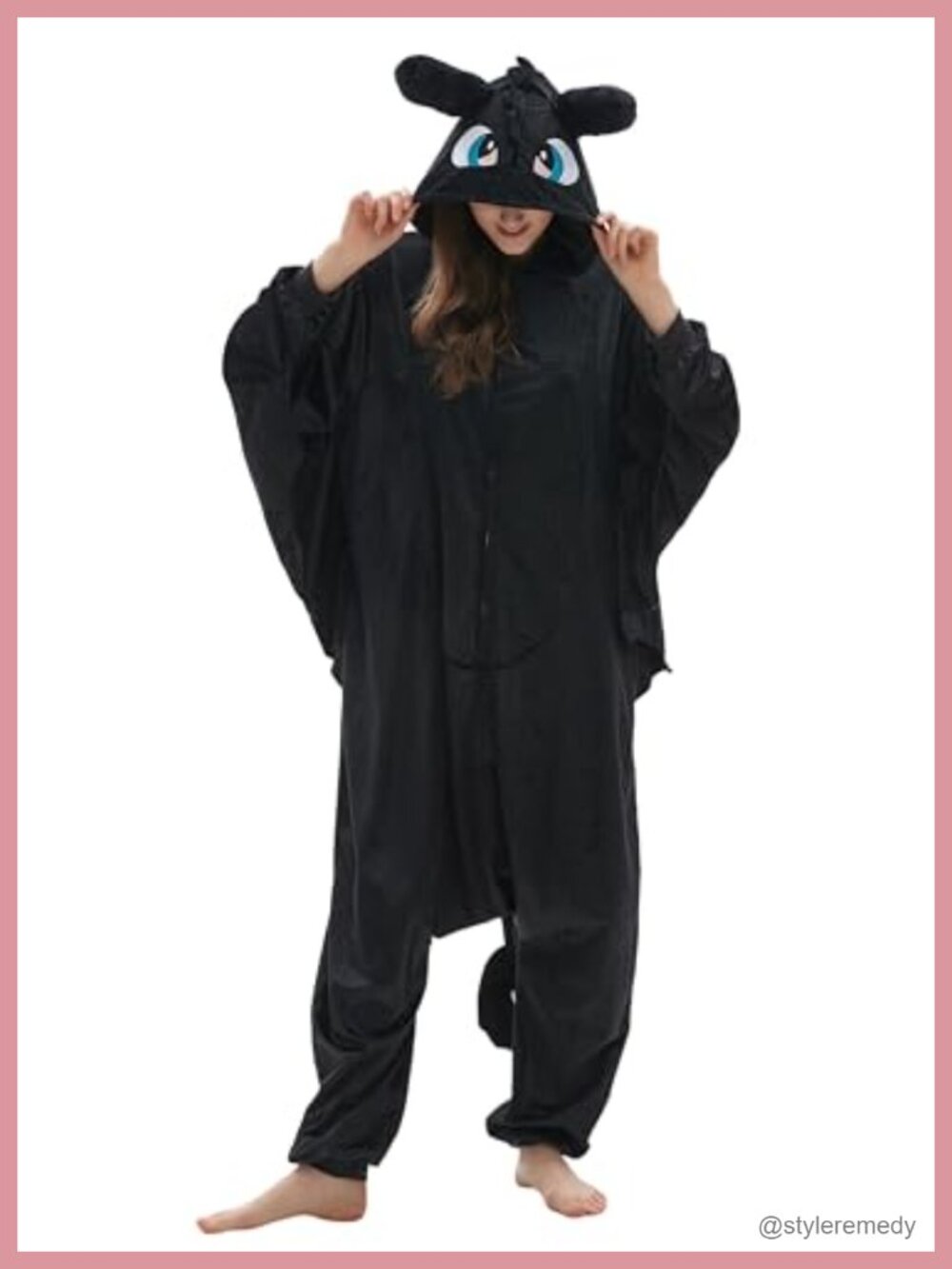 Flannel Animal Onesie Pajamas Hooded One-Piece Cosplay Sleepwear